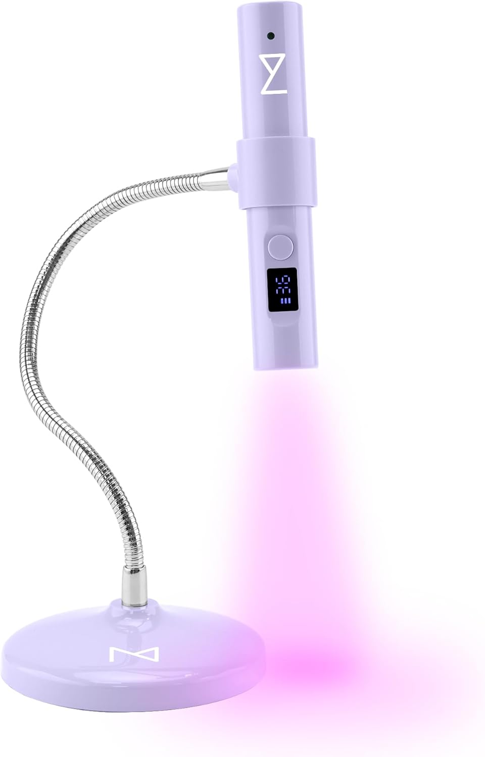 GlamCure GO Nail Flash Cure Lamp - LED & UV Nail Light with Focus Beam Technology | Portable & Adjustable (Violet)
