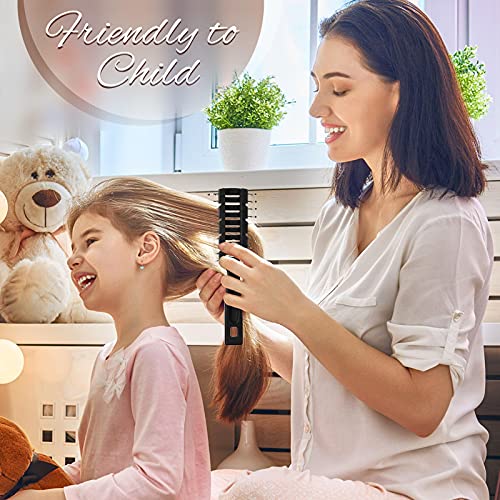 Patelai 3-Piece Vented Hair Brush Set - Anti-Static Detangling, Matte Black