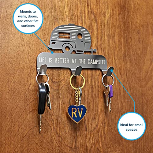 Camco Life is Better at The Campsite 3-Hook Key/Leash Hanger