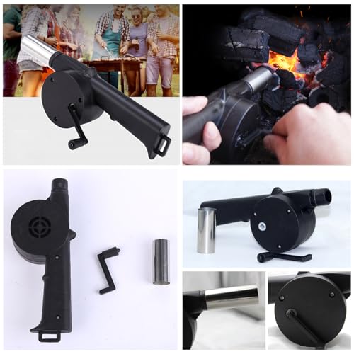 2 Pack Portable Fireplace Bellows - Manual Air Blower for BBQ & Camping