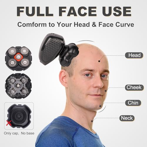5D Replacement Heads for MicroTouch Titanium Head Shaver - Hypoallergenic & Waterproof