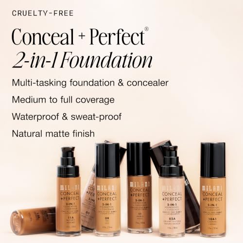 Milani Conceal + Perfect 2-in-1 Foundation + Concealer 02A Creamy Natural - 1 oz