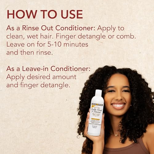 Creme of Nature Double Duty Detangle Conditioner - 12 oz Moisturizing Leave-In & Rinse-Out with Argan Oil