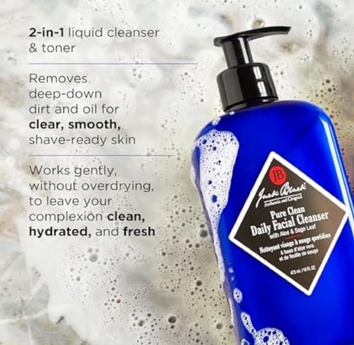 Jack Black Pure Clean Daily Facial Cleanser 3 Fl Oz - Hydrating & Sulfate-Free Face Wash for All Skin Types