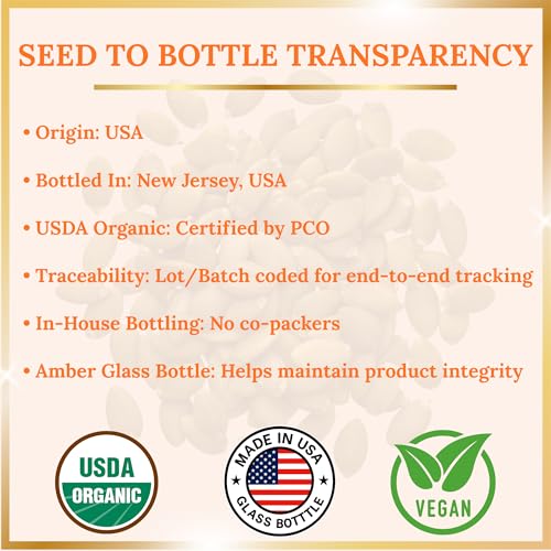 Pumpkin Seed Oil for Hair Growth - 100% Pure, USA-Grown 16 fl oz