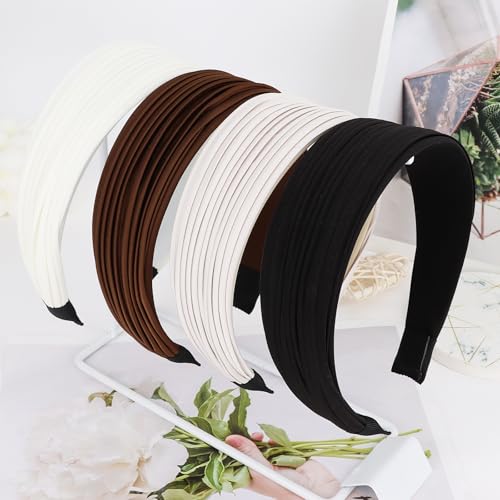 CURASA Wide Fabric Headbands for Women, Non-Slip Comfortable Hair Bands