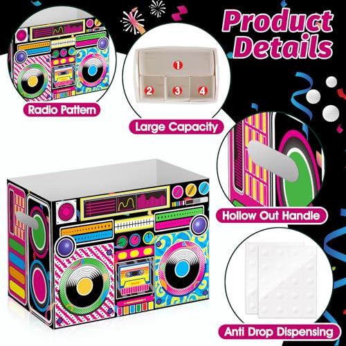Retro Boom Box Utensil Holder - 2PCS 80s 90s Party Caddy
