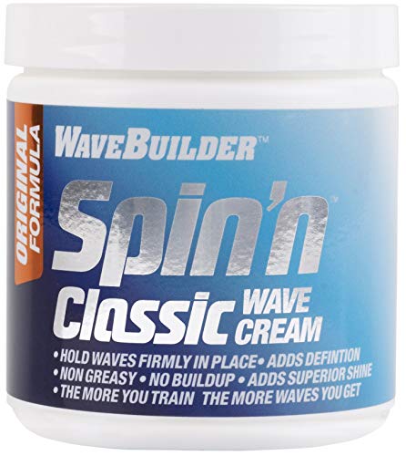 WaveBuilder Spin'n Classic Wave Cream - Strong Hold for Hair Waves, 8oz