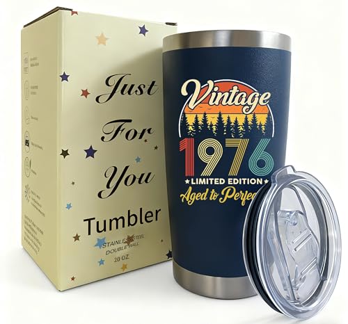 50th Birthday Tumbler - 20 Oz Stainless Steel Mug for Him/Her
