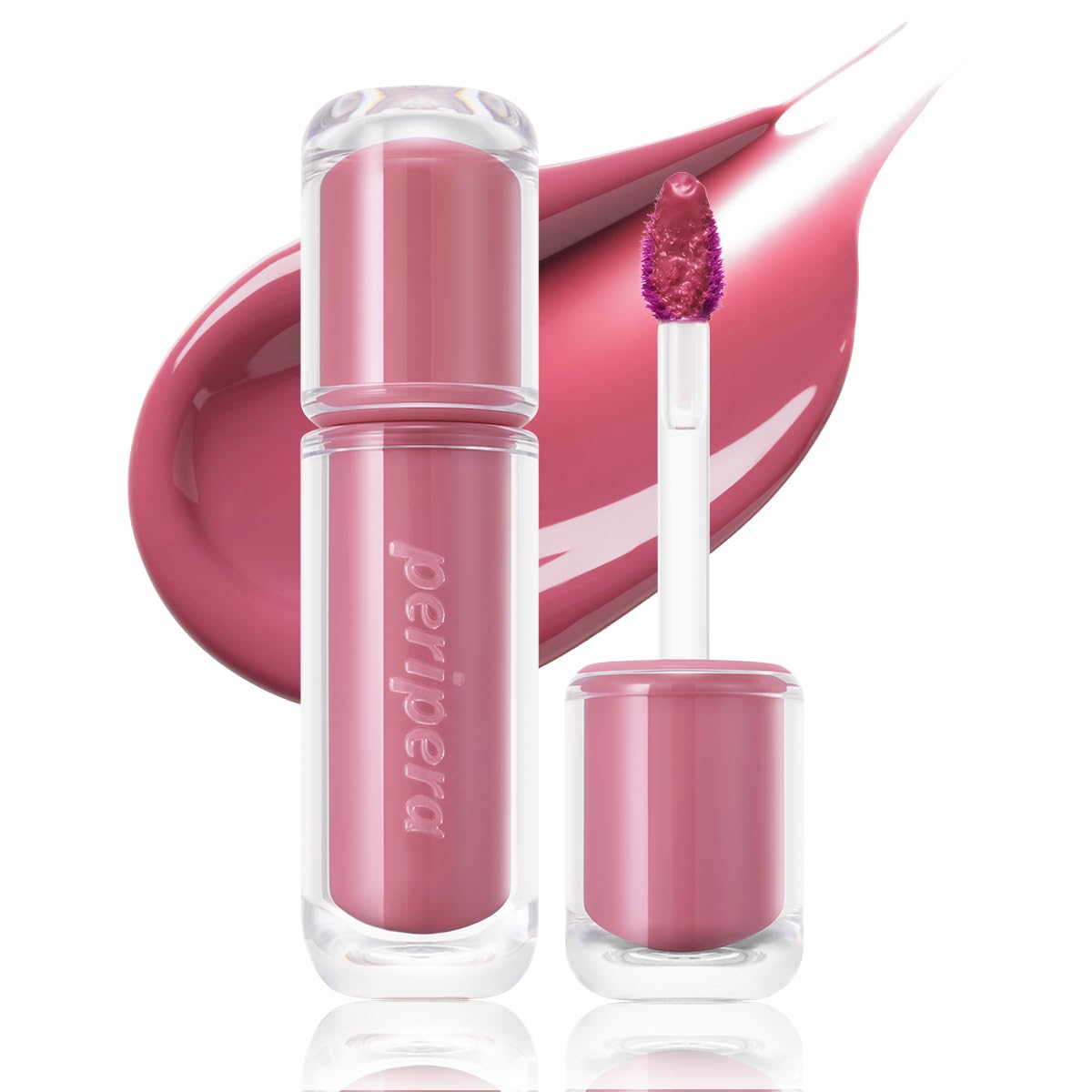 Peripera Mood Glowy Tint - Buildable K-Beauty Lip Tint for Sensitive Lips | Lightweight, Non-Sticky, 01 Tiny Strawberry