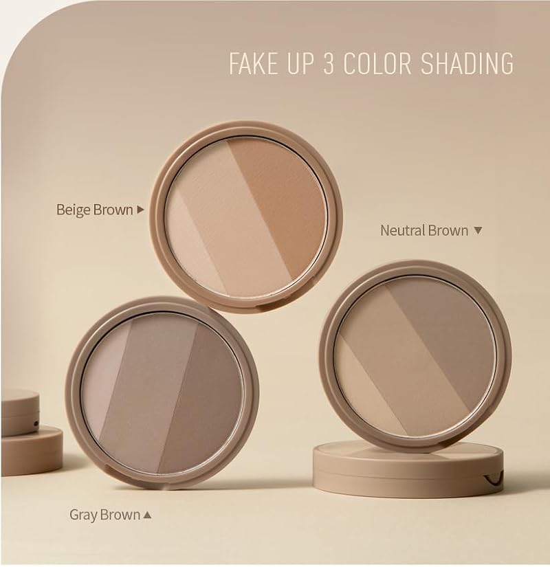 MACQUEEN NEWYORK Fake Up 3-Color Contour Palette - Beige Brown Shading