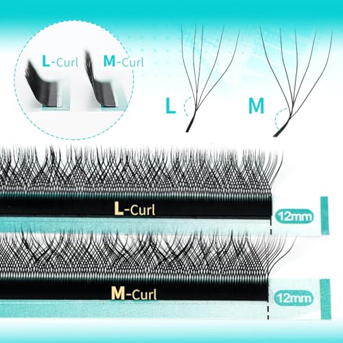 Y5D Premade Fans Eyelash Extensions 0.07 L Curl 8-15mm Mix