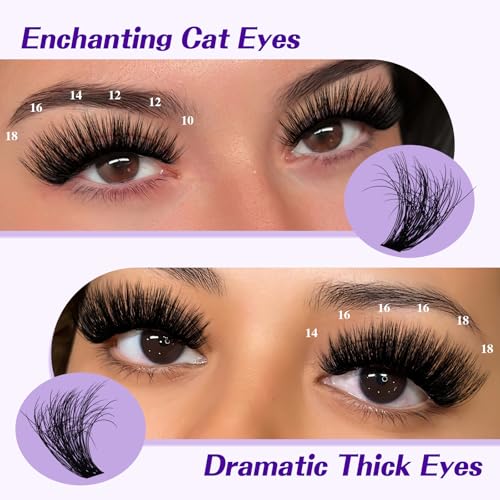 Dramatic 3D Fluffy Lash Clusters Kit - 10-18MM Volume Lashes
