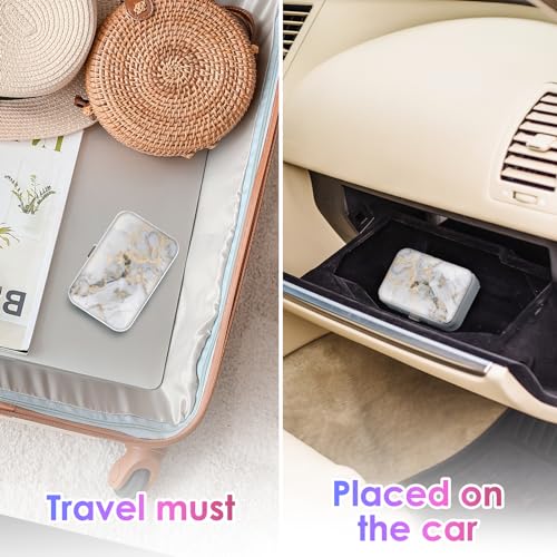 Portable Dental Floss Case - Marble 3 Piece Set for Travel