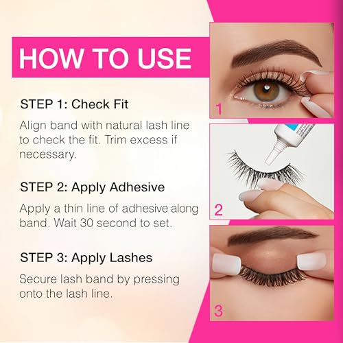 Andrea 21mm Fake Eyelashes Multi-Pack with Applicator - Natural Look, 1 Pair