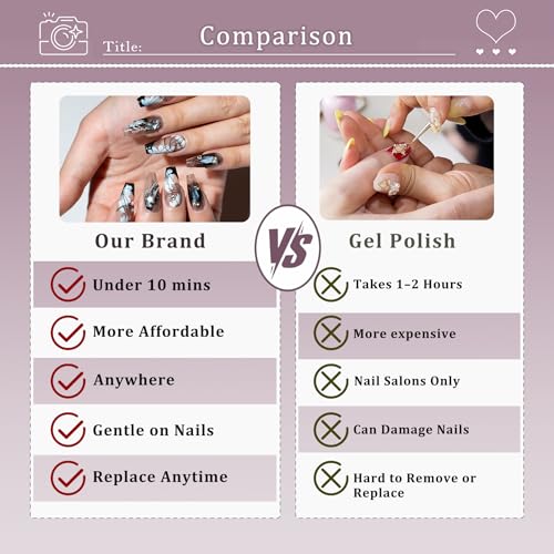 Hantyer Medium Coffin Press On Nails - Camellia Pink Gradient Gel Nails