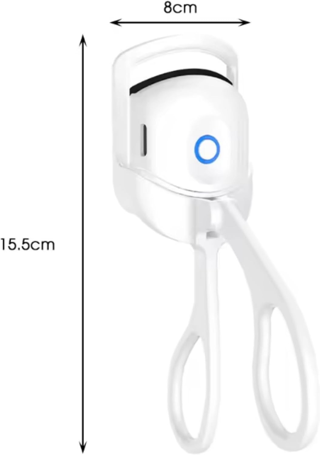 Heated Eyelash Curler - Instant Lash Lift, Type-C Rechargeable, Travel-Friendly | Adjustable for Natural, Glossier Lashes - White