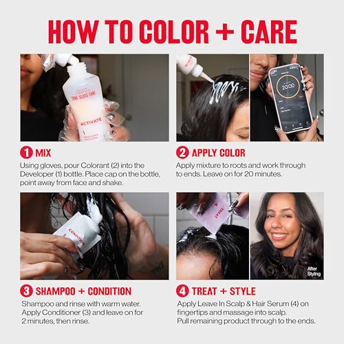 Revlon ColorSilk Demi-Permanent Hair Color with Leave-In Serum - Black