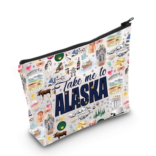 Take Alaska Makeup Bag | Travel Cosmetic Pouch for Alaska Gifts