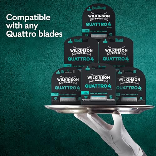 Wilkinson Sword Quattro Titanium Sensitive Razor Blades - 4 Count