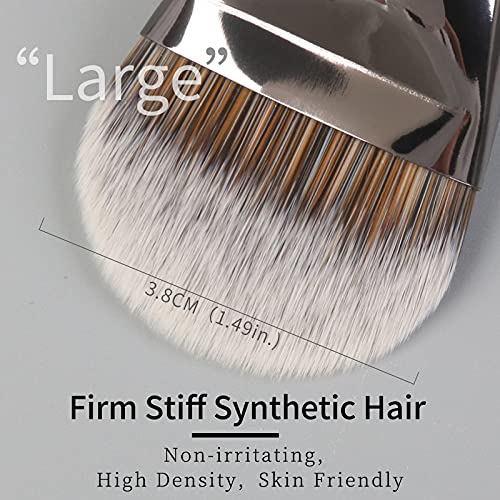 ENZO KEN Flat Foundation Brush 820-L-Black for Liquid Makeup & Blending