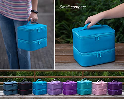 ButterFox Sky Blue Nail Polish Carrying Case - Holds 60 Bottles & Manicure Tools