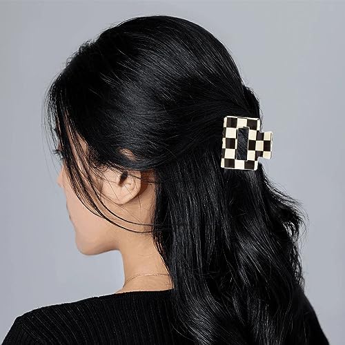 Cute Chess Board Claw Hair Clips for Women - 2 Pack