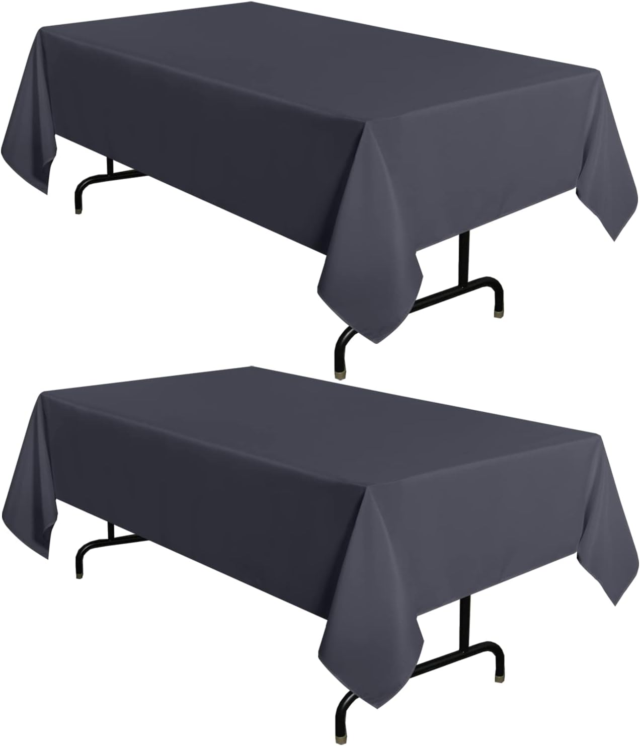 White Rectangle Tablecloth 60 x 102 Inch - Stain & Wrinkle Resistant Polyester for Dining, Buffets & Camping