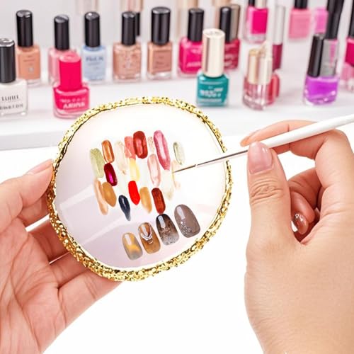 22-Piece Professional Nail Art Brush Set with Resin Palette