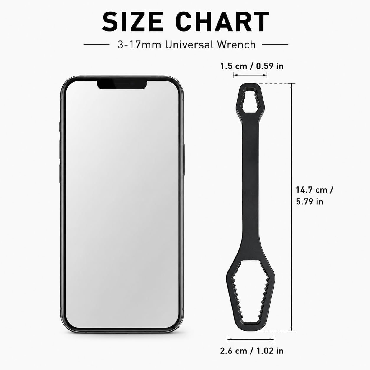 Adjustable Double-Ended Torx Wrench - Self-Tightening 3-17mm Tool for Automotive & Home Use