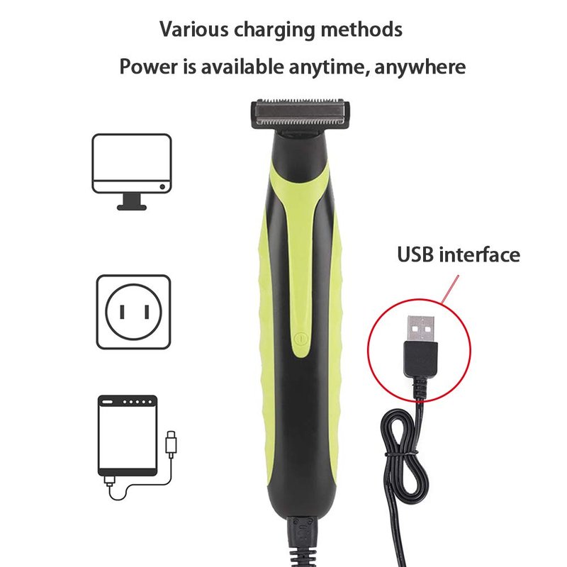 INVODA Men's Electric Shaver & Beard Trimmer - Rechargeable Wet/Dry Razor with 3 Precision Guards, Skin Protector Waterproof Cordless Grooming Kit for Face & Body