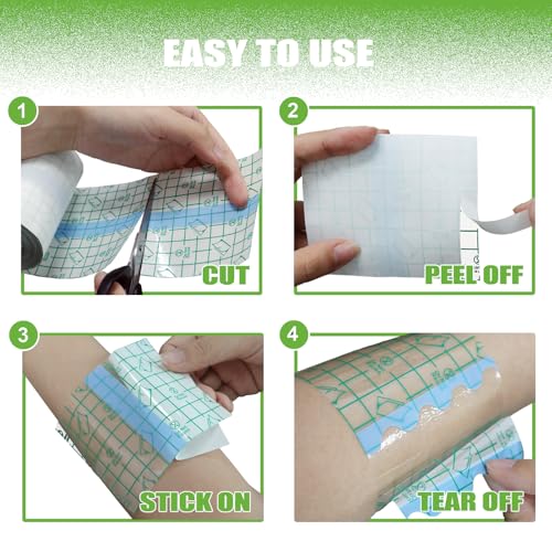 Beoncall 6in×10yd Waterproof Tattoo Aftercare Bandage Tape - Skin Healing