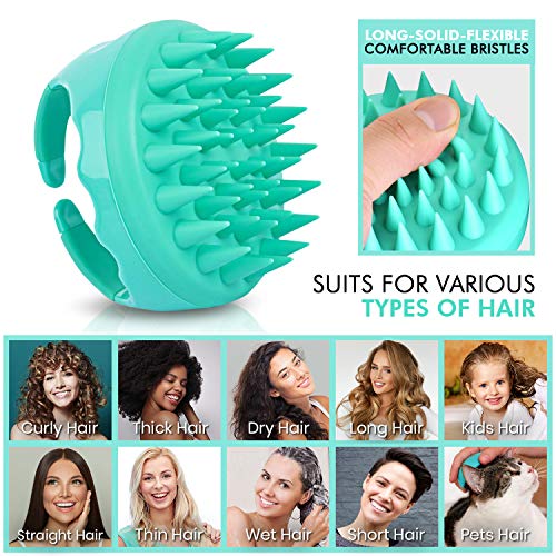 SAVION Scalp Massager Brush for Stress Relief & Dandruff Removal