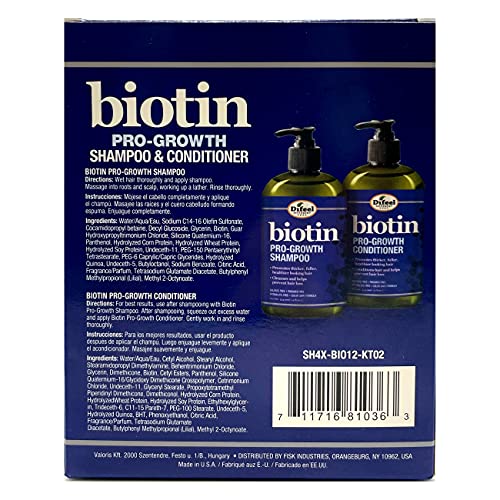 Difeel Biotin Pro-Growth Shampoo & Conditioner Set - 12 oz