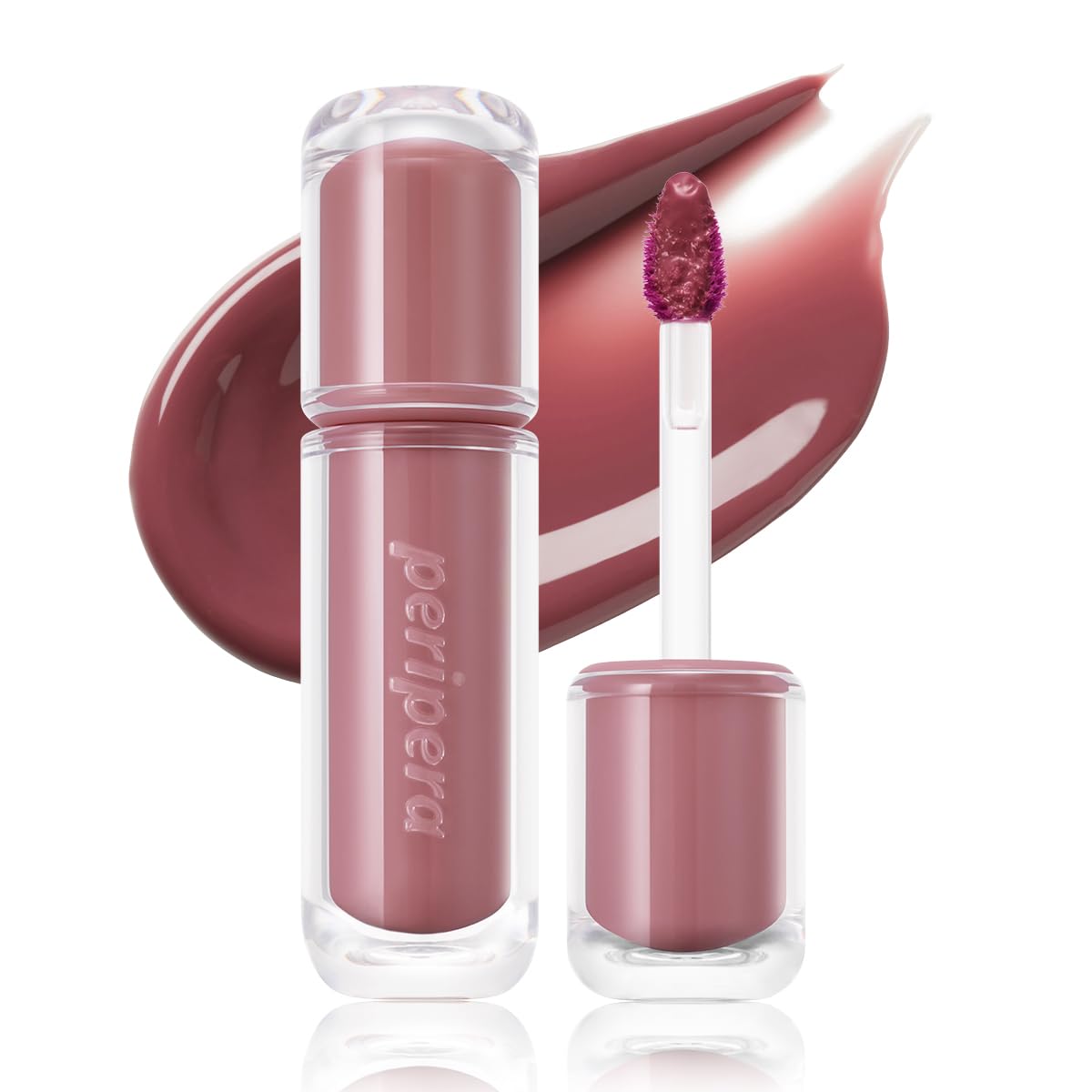 Peripera Mood Glowy Tint - Buildable K-Beauty Lip Tint for Sensitive Lips | Lightweight, Non-Sticky, 01 Tiny Strawberry