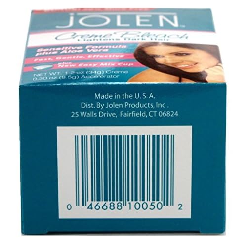 Jolen Creme Bleach Sensitive Formula Plus Aloe Vera 1oz.(pack of 6)