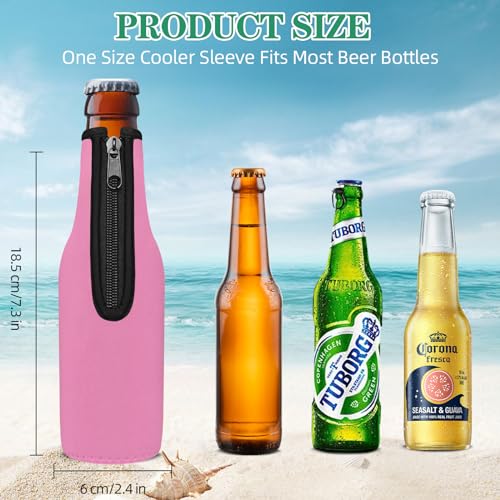Wegitcs Neoprene Beer Bottle Cooler Sleeve - 12oz Insulated Holder, 6 Pack