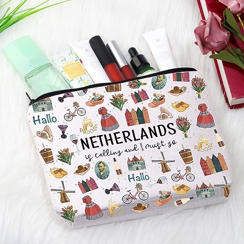 Must Go Netherlands Travel Makeup Bag - Dutch Souvenir Gift
