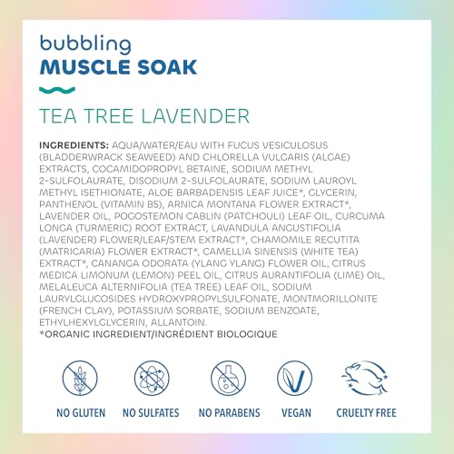 Seaweed Bath Co. Bubbling Muscle Soak - Tea Tree Lavender, 12oz