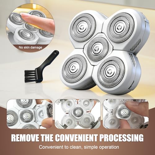 5 Head Shaver Replacement Blades Refills For Freebird FlexSeries Electric Razor for Women (White/3PCS)
