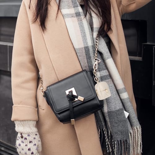 Mini Keychain Backpack for Women - PU Leather Cosmetic Bag
