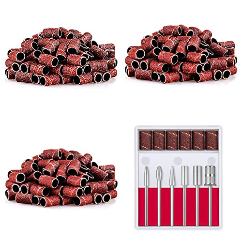 OVX Nail Drill Bits Sanding Set 3 Grits Coarse Medium Fine for Acrylic & Gel Nails