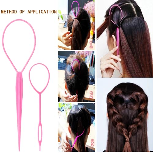 Luumxai Pink 6-Piece Boar Bristle Hair Styling Brush Set for Women & Girls