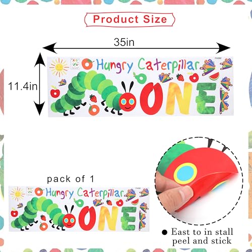 Hungry Caterpillar First Birthday Decorations Kit - Wall Decal & Balloon Arch