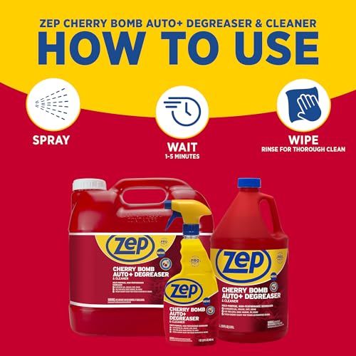 Zep Cherry Bomb Auto+ Degreaser - Multi-Surface Cleaner, 1 Gallon