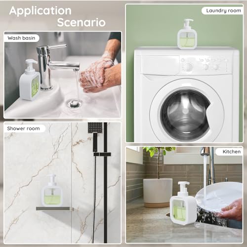 Segbeauty 300ml Foaming Soap Dispenser - 2 Pack Refillable Pump Bottles