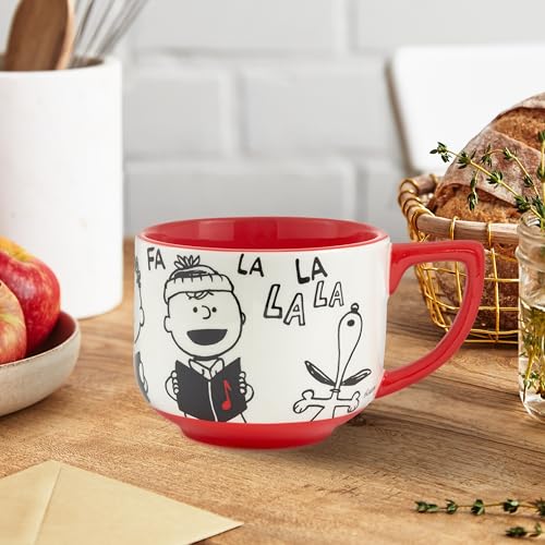 Hallmark Peanuts Christmas Ceramic Mug, 25 oz - Charlie Brown & Friends