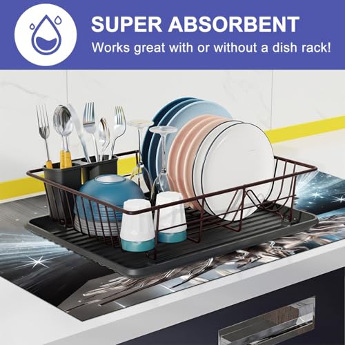 HOMETITUTE Floral Diatomite Stove Top Cover Mat 28x20
