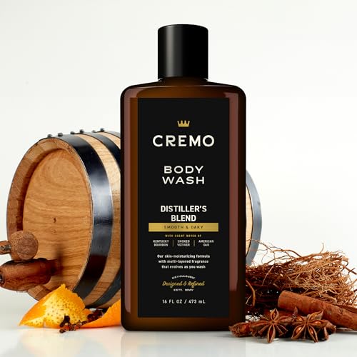 Cremo Men's Body Wash with Bourbon & Vetiver - Rich Lather, 16 Fl Oz