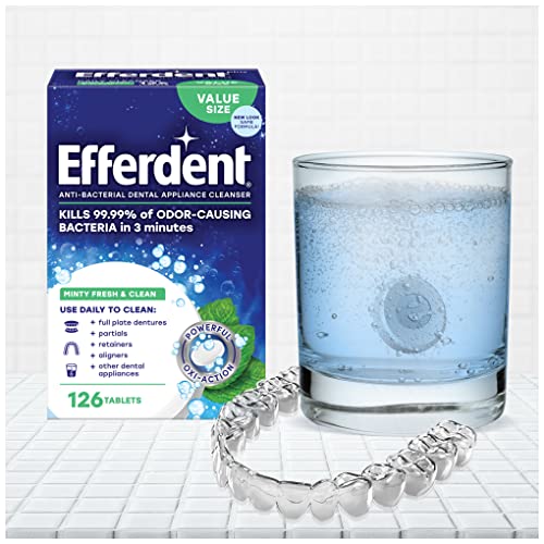 Efferdent Minty Fresh Retainer Cleaning Tablets - 126 Count